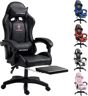 [PORIYA] Gaming Chair with Adjustable Backrest, Ergonomic Executive Office Chair, Height Adjustable Racing Chair Maximum Gaming Experience (Black)