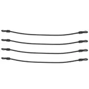 4 Pcs Black Lanyard Bungee Cord Elastic Bundling Straps Transportation Travel