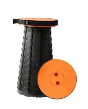 Collapsible Round Pop Up Stool, Max 397lbs, Portable Folding Telescopic Stool