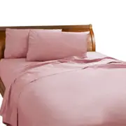 Pink Percale Fitted Sheet Set