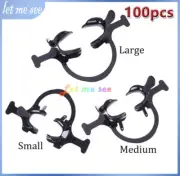100x Orthodontic Mouth Opener C Shape Dental Cheek Retractor with Handle Black L