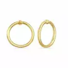 14k Solid Gold Seamless Ring Hoop Daith Helix Tragus Conch with 2mm Fixed Ball