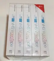 Memorex VHS Video Tapes Pack of 5 Blank T-120 120 Min RV VCR Sealed New