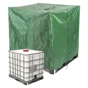 IBC Tote Cover, 47"L x 39"W x 45"H Zipper Protective Hood 275 Gallon, Green