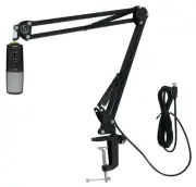Mackie Chromium USB Recording Mic Streaming Microphone+Audio Technica Boom Arm