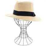 GENUINE PANAMA HAT 帽子 稻草 米色 女裝 黑色 日本直送 二手