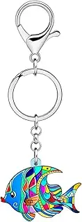 ZALTAS Goldfish Fish Key Ring Key Chains Bag Car Charms Jewelry for Women Men Friends Gifts,Multicolor