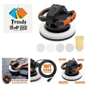Buffer Polisher,10 Inch Car Polisher Sets with 4 Buffing and Polishing Bonnet...