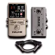 NU-X Loop Core Deluxe Bundle NUX Looper Pedal Footswitch Stereo Connect Cable