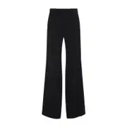 [Phoebe Philo] Phoebe Philo-Black Tuxedo Viscose And Silk Pants-Donna 38 FR