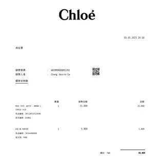 Chloe同名香水 專櫃購入