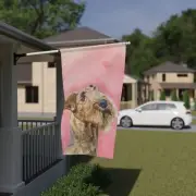 House Banner - Airedale, watercolor, show dog, well bred, Airedale gifts