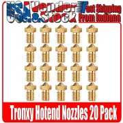 Tronxy Nozzles, V6 Nozzle, M6 Threaded, Brass For Tronxy Hotends, 20Pcs