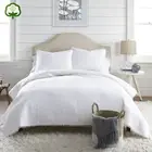 Jenny Mclean Clavo Pompom White 3 Piece 100% Cotton Coverlet Set