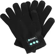 [Generic] -Compatible Gloves with Clear Sound Quali -Compatible Winter Gloves for Music Calls Screen Cycling Work Black