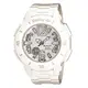 【CASIO 卡西歐】BABY-G 海洋風雙顯女錶 橡膠錶帶 白 防水100米(BGA-170-7B1DR)