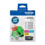BROTHER INK CARTRIDGE LC432XL CYAN / MAGENTA / YELLOW COLOUR VALUE COMBO PACK S