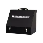 Montezuma Portable Tool Box 15"W x11"D Steel Lockable + Scratch Resistant Black