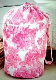 Lilly Pulitzer XL Laundry Bag with Straps Backpack in Palm Beach Anniversary