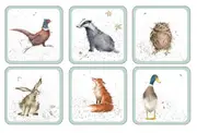 Wrendale Designs Woodland Design Coaster Set