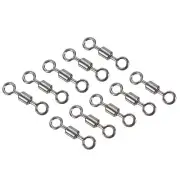 Fishing Barrel Swivels, 40Pcs 28LBS Copper Rolling Terminal Tackle, Black