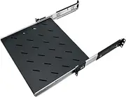 Electriduct 1U Sliding Shelf 14" Depth - Universal 19" Vented Rack Mount Tray 4-Post Network Equipment Server Cabinet Audio System Enclosure