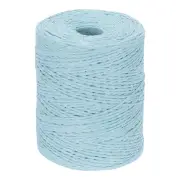 Natural Cotton Raffia Yarn 328Yard, Craft Raffia Ribbon Crochet Yarn, Light Blue