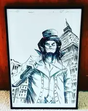 WOLVENHEART 1 JOSEPH SCHMALKE VARIANT 11”x17”ORIGINAL ARTWORK WITH SIGNED BOOK