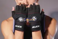 在飛比找Yahoo!奇摩拍賣優惠-ALEX 手腕加強型POWER皮革手套_A-38 尺寸：S~