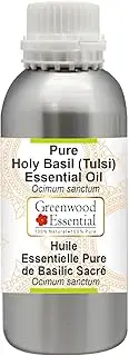 Greenwood Essential Pure Holy Basil (Tulsi) Essential Oil (Ocimum sanctum) 100% Natural Therapeutic Grade Steam Distilled for Personal Care 300ml (10oz)