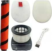 Replacement Vacuum Brush Filter Set for Shark IZ102 Cordless Vacuum Accessories (1 Brushroll and 1 Vacuum Filter Kit)