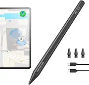 [ESR] Geo Digital iPad Pencil Findmy Compatible with Apple iPad 2018-2025,with Easy Shortcuts for Apple iPad A16/10/9/8 & Air 13/11 & Pro 12.9/13/11 & Mini 7/6/5,Black(No Wireless Charging)