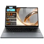 Ninkear N15 Air Laptop Intel Twin Lake N150 16GB DDR4 512GB SSD 15.6 Inch FHD IPS Screen Fingerprint Unlock Backlit Keyb