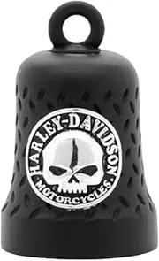 [HARLEY-DAVIDSON] Willie G Skull Diamond Plated Ride Bell, Matte Black HRB079