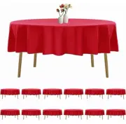 luccido 12 Pack Round Tablecloth 108 Inches Red Table Cloth