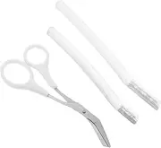FOYTOKI Essential Grooming Tools Eyebrow Trimmers Scissors with Safety Comb for Face Eyelash for Travel Home Use