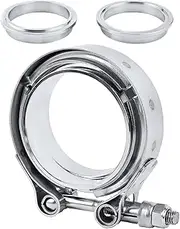 Exhaust Flange Clamp | V-Shape Hose Clamp | Recessed Opening Exhaust Clamp | Leak-Free Connection Tool, SUV Exhaust Pipe Clamps, Sedan Exhausts Flange Clamps, Car Hose Clamps
