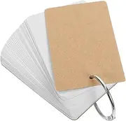LIGHTAOTAO 1Set DIY Blank Note Cards of Flashcards with Rings for Studying Crafting Scrapbooking Versatile Paper Cards for Writing Vocabulary Daily Planning Safe Smooth
