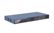 HIKVISION TRANSMISSION 3E1318P-EI 16 PORT MANAGED POE SWITCH, 2X GIGABIT UPLINK