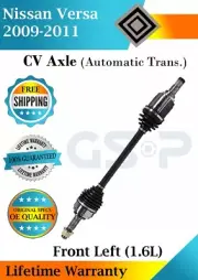 GSP OEM Front Left CV Axle For 2009-2011 Nissan Versa 1.6L Automatic Lifetime W. (for: Nissan)
