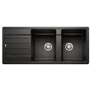 Blanco Legra 8 S Right Double Bowl Sink Black LEGRA8SRBK5