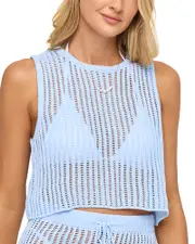 L*Space Santer Crochet Cover Up Crop Top