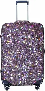 [CADREWY] Sequin Pattern Print Travel Suitcase Cover Luggage Protector with Elastic Anti Scratch for Carry On, Black, Medium