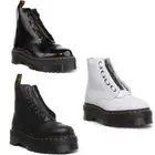 Dr Martens Sinclair Womens Lace & Zip Platform Boots In Black Size UK 3 - 9