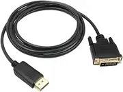 RAYWE 1.8M DP to DVI Adapter DisplayPort Display Port to DVI Cable Adapter Converter Male to Male Video Cable 1080P for Monitor Projector Display Black