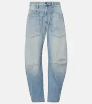 [Nili Lotan] Nili Lotan Shon high-rise barrel-leg jeans 25 blue
