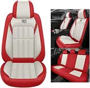 DELPOS Car Seat Covers Universal Full Set Accessories for Benz Classe C 202 203 204 205 206 Citan W415 Classe CLK 208 209 Car Accessories, red