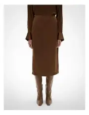[Witchery] Satin Skirt in Walnut