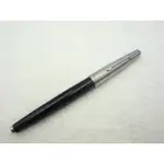 (美品、現貨)70年代【 PARKER 派克-VIP】(美國製)14K-585(M-尖)(銀夾/鋼蓋/黑桿)鋼筆