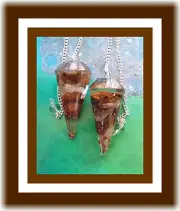 ORGONE LABRADORITE DOWSING PENDULUM With CITRINE & POUCH, LABRADORITE PENDULUM